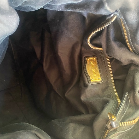 Miu Miu Vitello Bow Satchel in Black EUC - Picture 13 of 16